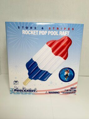 PoolCandy Rocket Pop Inflatable Pool Raft Float NIB Sealed Summer Lounger